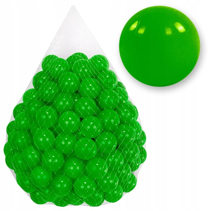 Kulki do Basenu Suchego Kojca 50x Piłki Piłeczki Plastikowe 7CM CE, Zielony