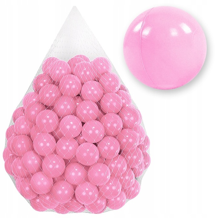Mingi pentru Piscină Uscată Tuppi, Set de 50 Bile, Roz, 7x7cm