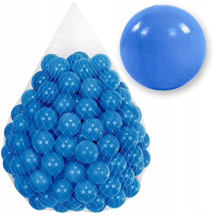 Set 50 mingi Tuppi pentru piscina uscata, 7cm, albastre, cu certificat CE