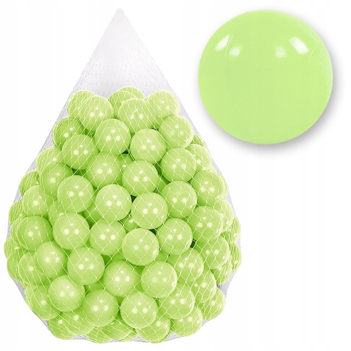 Kulki do Basenu Suchego Kojca 50x Piłki Piłeczki Plastikowe 7CM CE, Pistacjowy