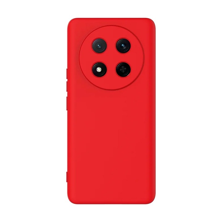 Мек на допир силиконов защитен калъф с микрофибър за Honor Magic7 Pro / Magic 7 Pro, ОПТИМАЛНО РЕШЕНИЕ, безжично зареждане, висококачествен мек материал, подплата от първокласни влакна, стилен дизайн против приплъзване, прасковен