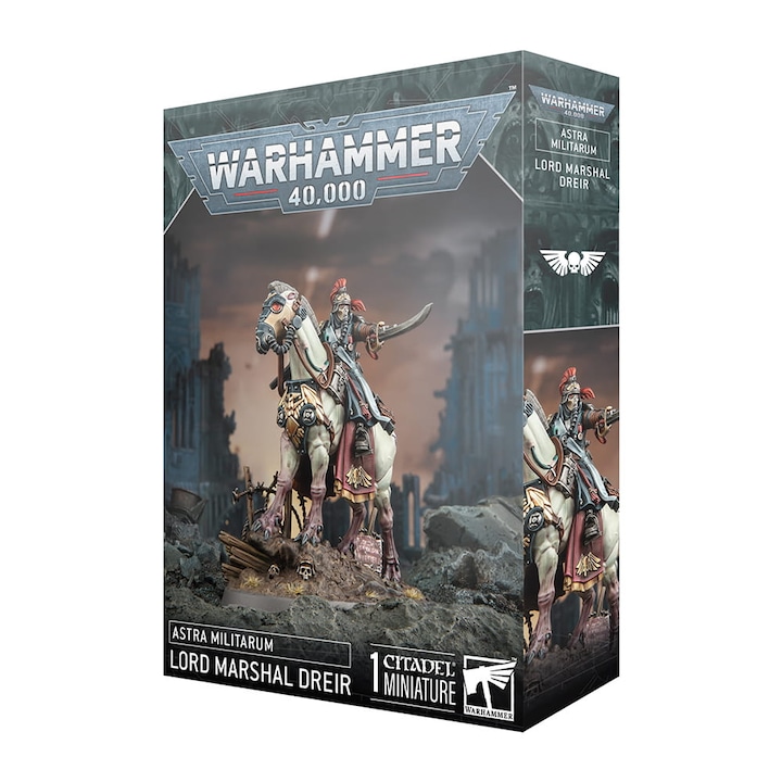 Extensie de joc Warhammer 40000, Krieg Lord-Marshal Dreir Astra Militarum, Games Workshop, 28 piese, gri