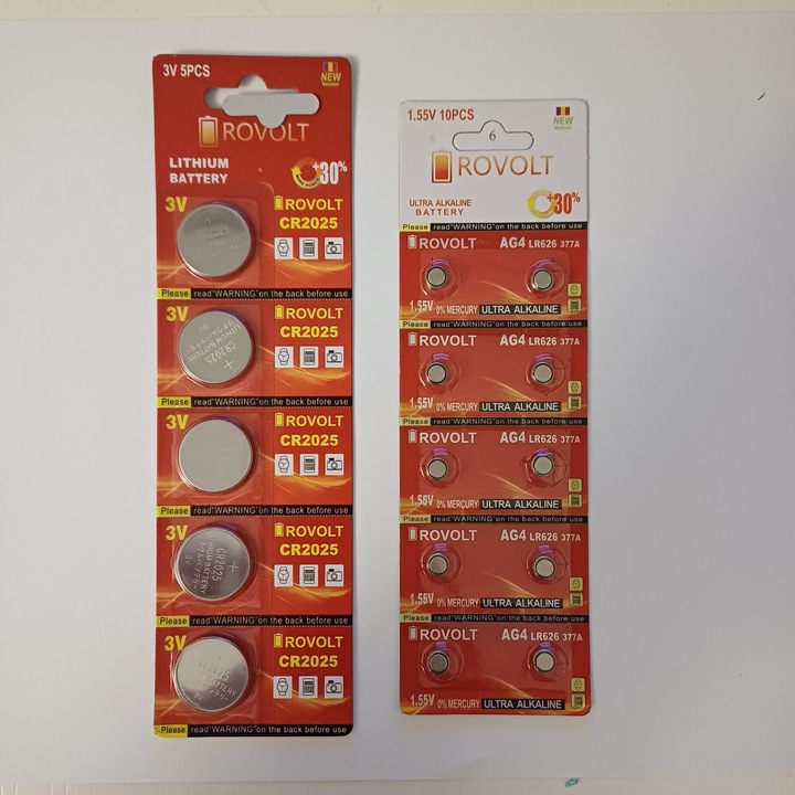Baterii Rovolt Cr 2025 + Ag 4