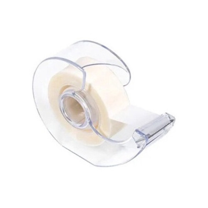 Прозрачен държач за тиксо с бяло тиксо 25mx18mm