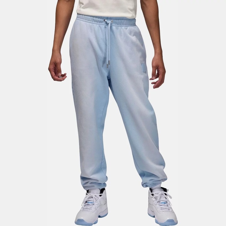 Pantaloni sport barbati Jordan, talie elastica, buzunare laterale, albastru, bumbac