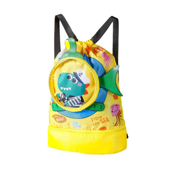 Gyermek úszóhátizsák, nagy kapacitású, vízálló, többszínű, 4+ éves kortól