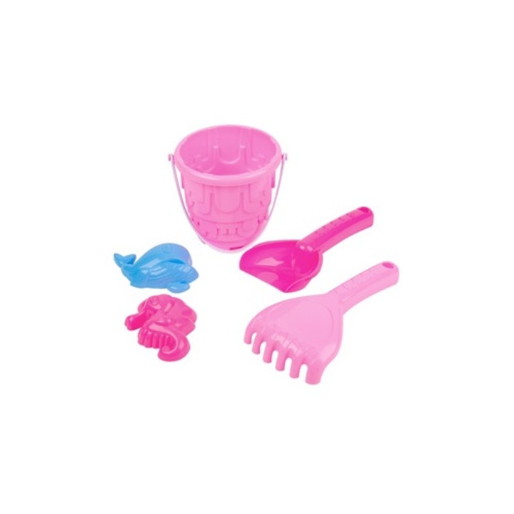 Galeata Plaja Castel Roz Ã˜11x11cm & 4 Accesorii