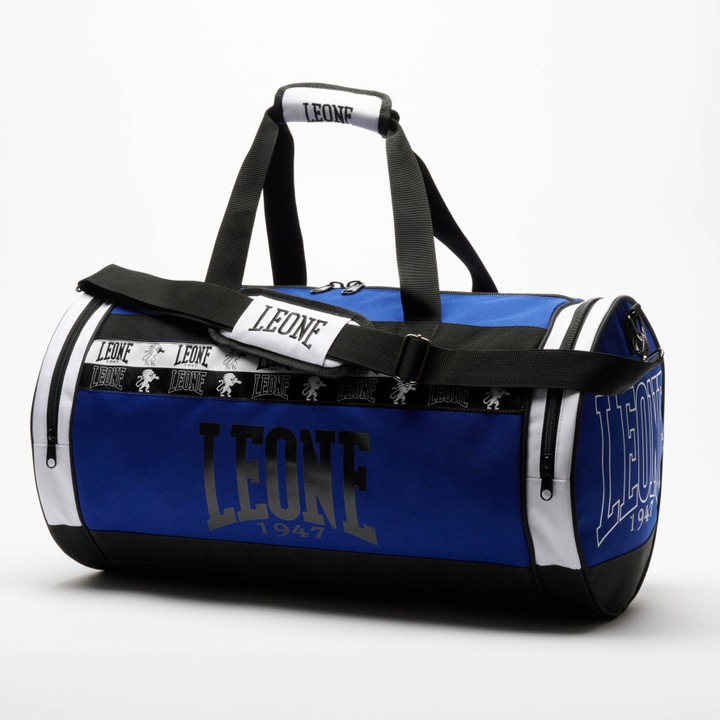 Leone fitness táska, Iconic modell, kék, 45 liter, 600 D poliészter, több zseb