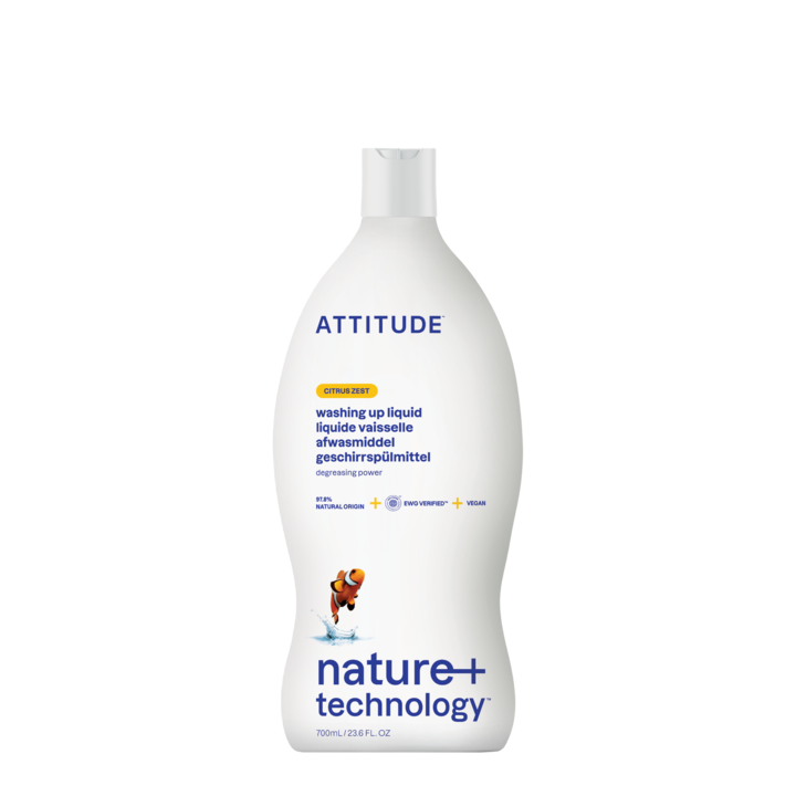 Solutie Bio de spalat vase Attitude, Coaja de citrice, 700ml