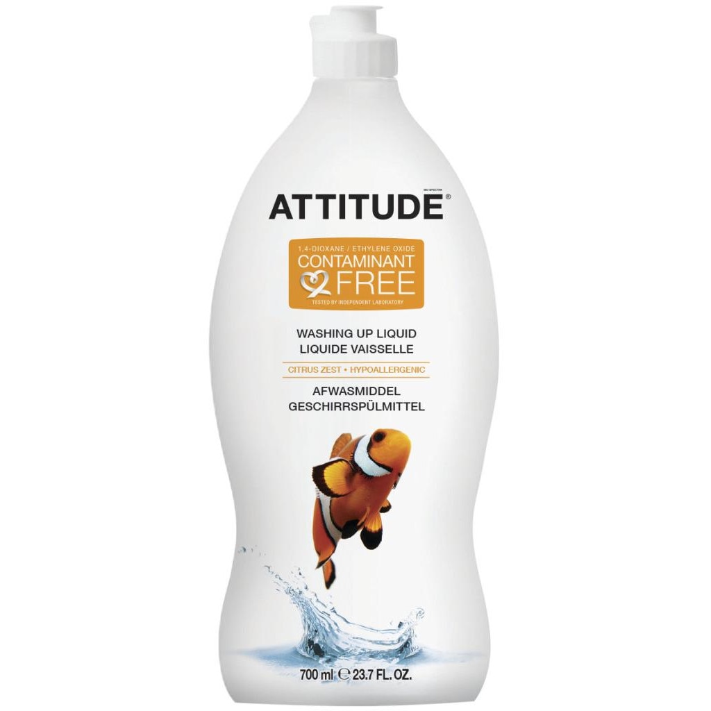 Solutie Bio de spalat vase Attitude, Coaja de citrice, 700ml