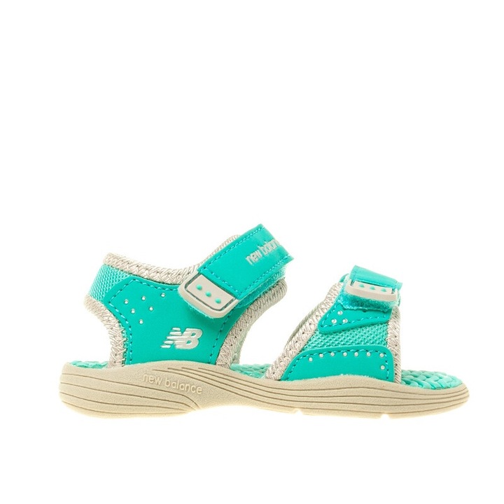 Sandale copii, New Balance, verde, textil