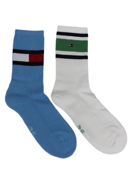 Sosete barbati, Tommy Hilfiger, TH KIDS FLAG, 2 perechi, albastre