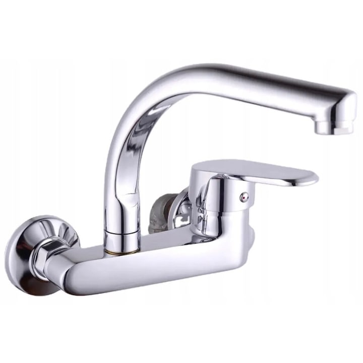 Baterie Chiuveta Baie, Fontes, 400134, Fixa, Monocomanda, Cromat, Pipa inalta, Ajustabil, Argintiu