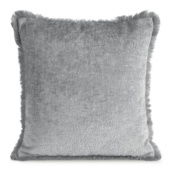 Perna decorativa, Adia, 45x45cm, argintie, 100% poliester