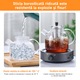 Ceainic din sticla borosilicata 1500ml cu infuzor detasabil, sigur, pentru ceaiuri Blooming si frunze libere
