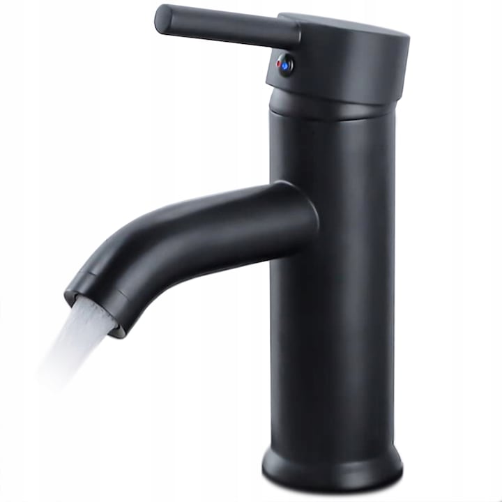 Konyhai mosogató csaptelep, Fontes, 6003020, Fix, Egykaros, Matt, Standard, Állítható, Fekete