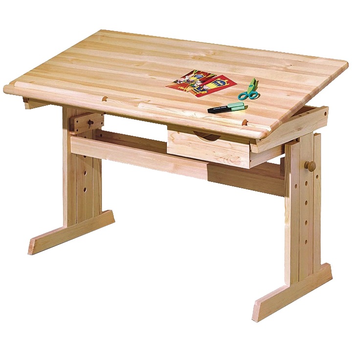 Birou Julia, lemn, 109x55x63/96 cm, pin