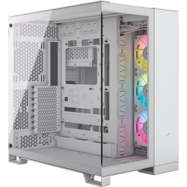 Компютърна кутия CORSAIR iCUE L 6500X RGB Mid-Tower, White