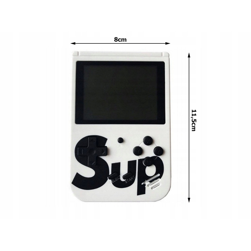 Mini consola retro, 400 jocuri, alb, 3 inch, set complet