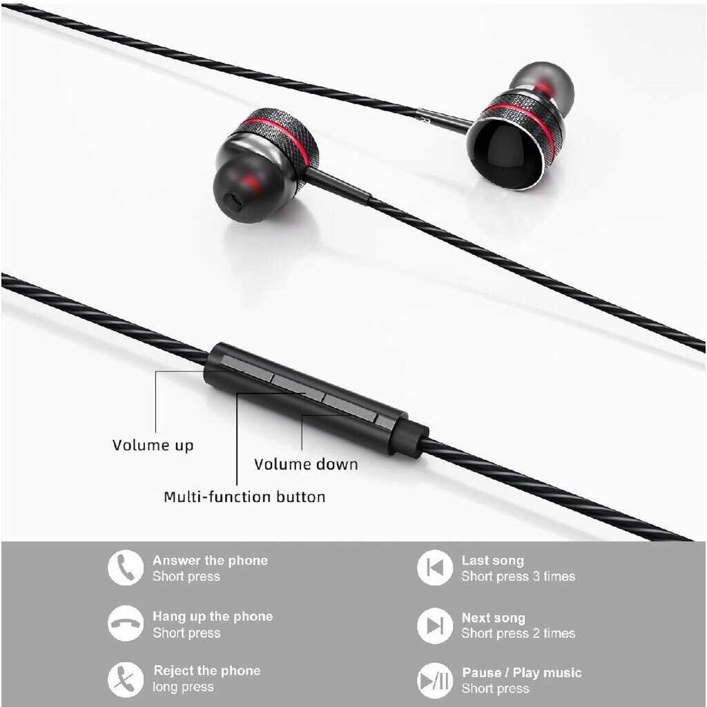 Casti Müller®️ cu fir in-ear si microfon, telecomanda pentru apeluri/volum, DAC ADC 32bit 348Khz, Hi-Res Hi-Fi, 10MM-6μ grafit film negru de fum, bobina dinamica 32 ohmi, mufa type-C 1, 2 metri, Negru