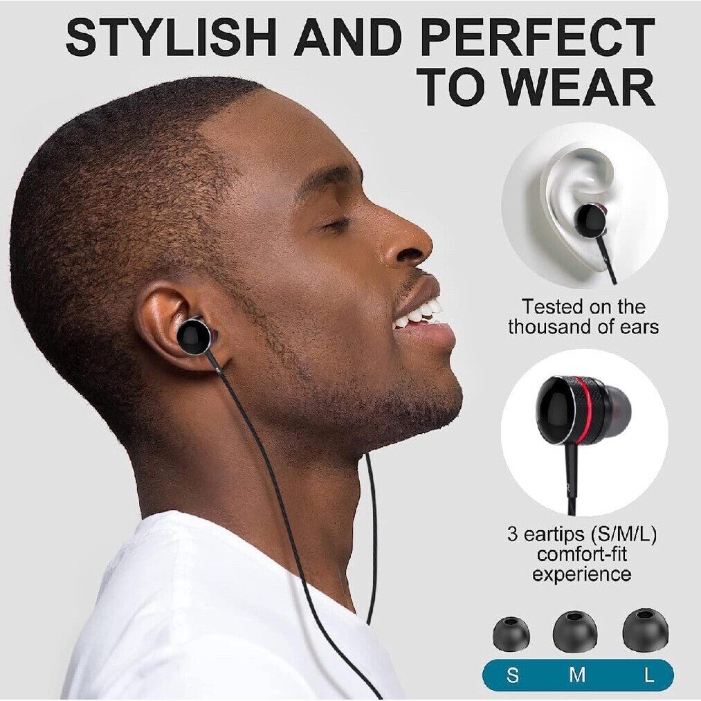 Casti Müller®️ cu fir in-ear si microfon, telecomanda pentru apeluri/volum, DAC ADC 32bit 348Khz, Hi-Res Hi-Fi, 10MM-6μ grafit film negru de fum, bobina dinamica 32 ohmi, mufa type-C 1, 2 metri, Negru