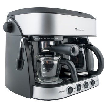 Espressor Studio Casa 3 in 1 Di Mattino SC425, 15 bari, 1.25 l, Functie spumare, Inchidere automata, Negru Espressor Studio Casa 3 in 1 Di Mattino SC425, 15 bari, 1.25 l, Functie spumare, Inchidere automata, Negru