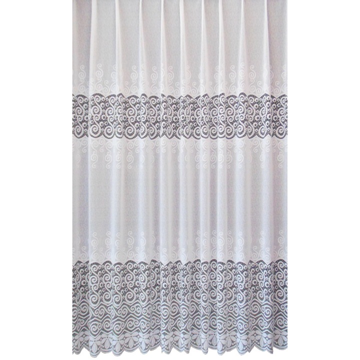 Trei Stejari függöny, 51257 modell, sima, 200 x 240 cm, fehér