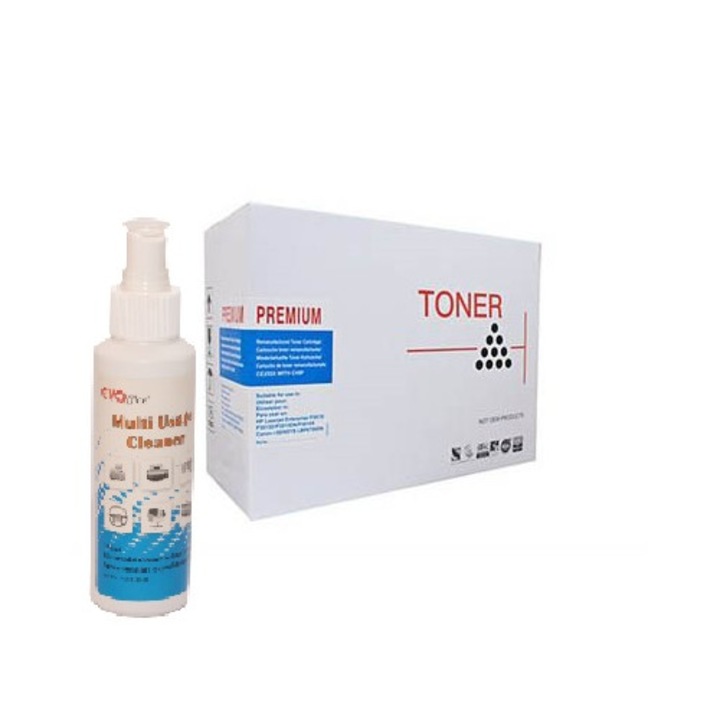 CE255X Cartus toner LASER compatibil HP CE255X - HP P3015, M521, M525 - 12500 pagini + cadou 1 spray 125ml multisuprafete IT