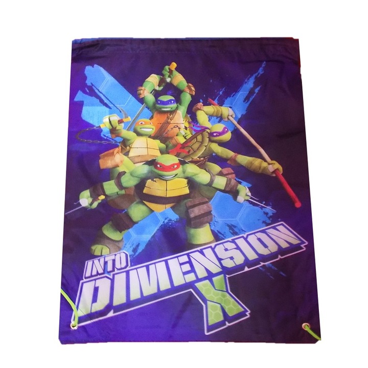 Sac de sport Testoasele Ninja,bleumarin,5/9 ani