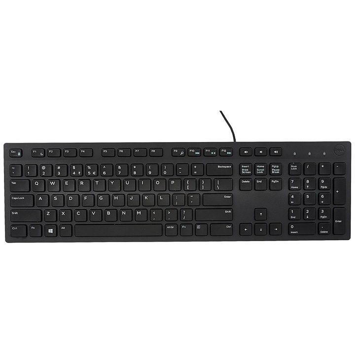 Клавиатура Dell KB216, черен, USB, Черен