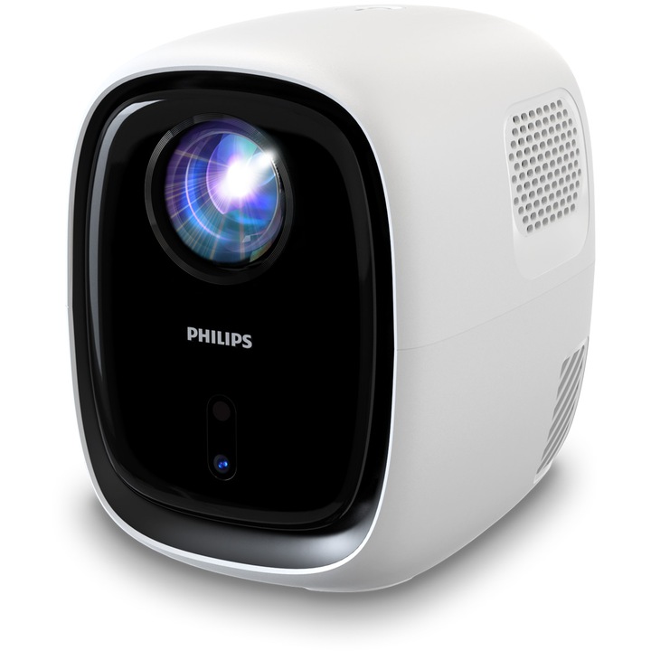 Видеопроектор Philips NeoPix 130 Smart, 120 лумена, True HD 1280 x 720, HDMI, Wi-Fi, Бял