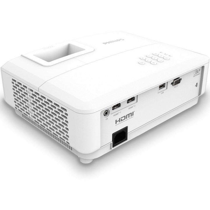 Videoproiector Business Philips ProPix 850, 4000 ANSI Lumeni, Native Full HD 1920 x 1080, HDMI, RS232, Alb