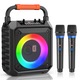 FanFun T17-T hordozható hangszóró, 30W, Bluetooth 5.0, fekete, 2 mikrofonnal, 10 órás akkumulátor-üzemidővel