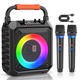 FanFun T17-T hordozható hangszóró, 30W, Bluetooth 5.0, fekete, 2 mikrofonnal, 10 órás akkumulátor-üzemidővel