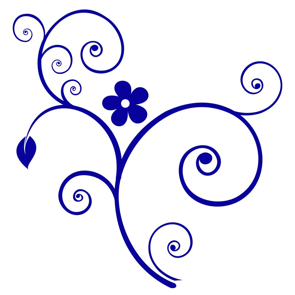 Sticker decorativ Idee Florala - King Blue 60x62 cm - BeeStick