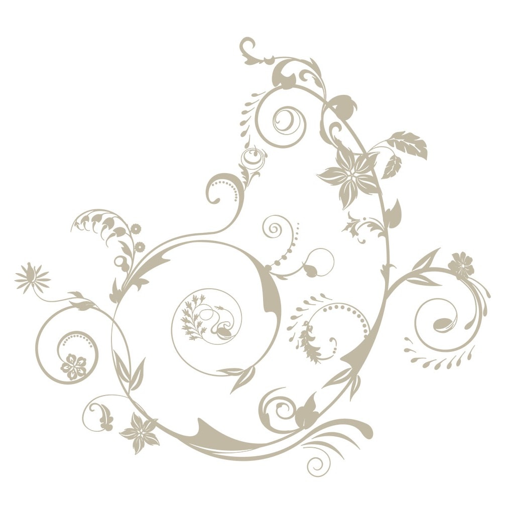 Sticker decorativ Floare Spinning - Beige 119x110 cm - BeeStick