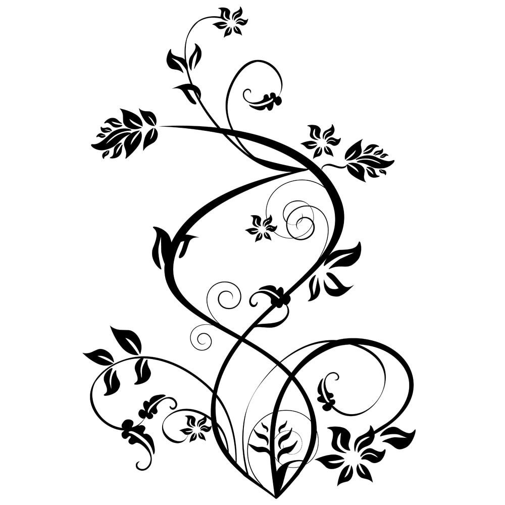 Sticker decorativ Complicata - Negru 53x80 cm - BeeStick