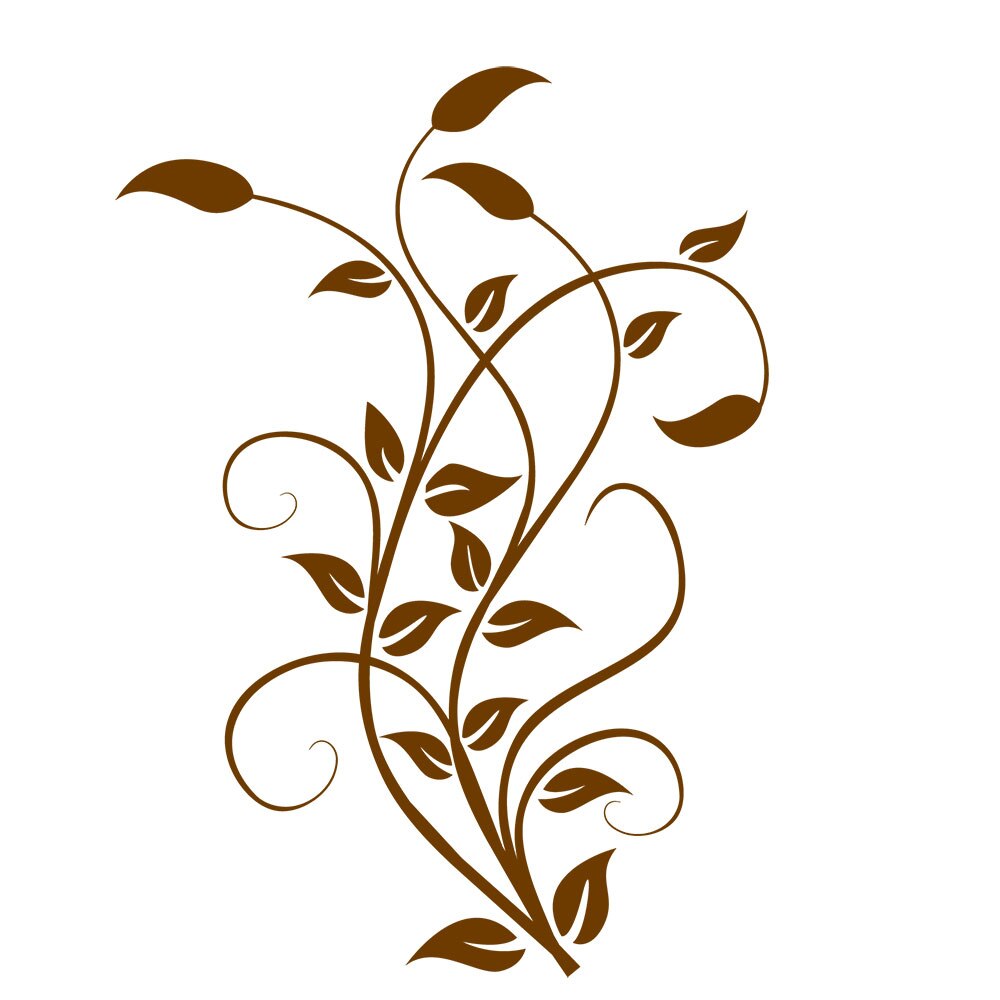 Sticker decorativ Plante - Maro Inchis 60x104 cm - BeeStick