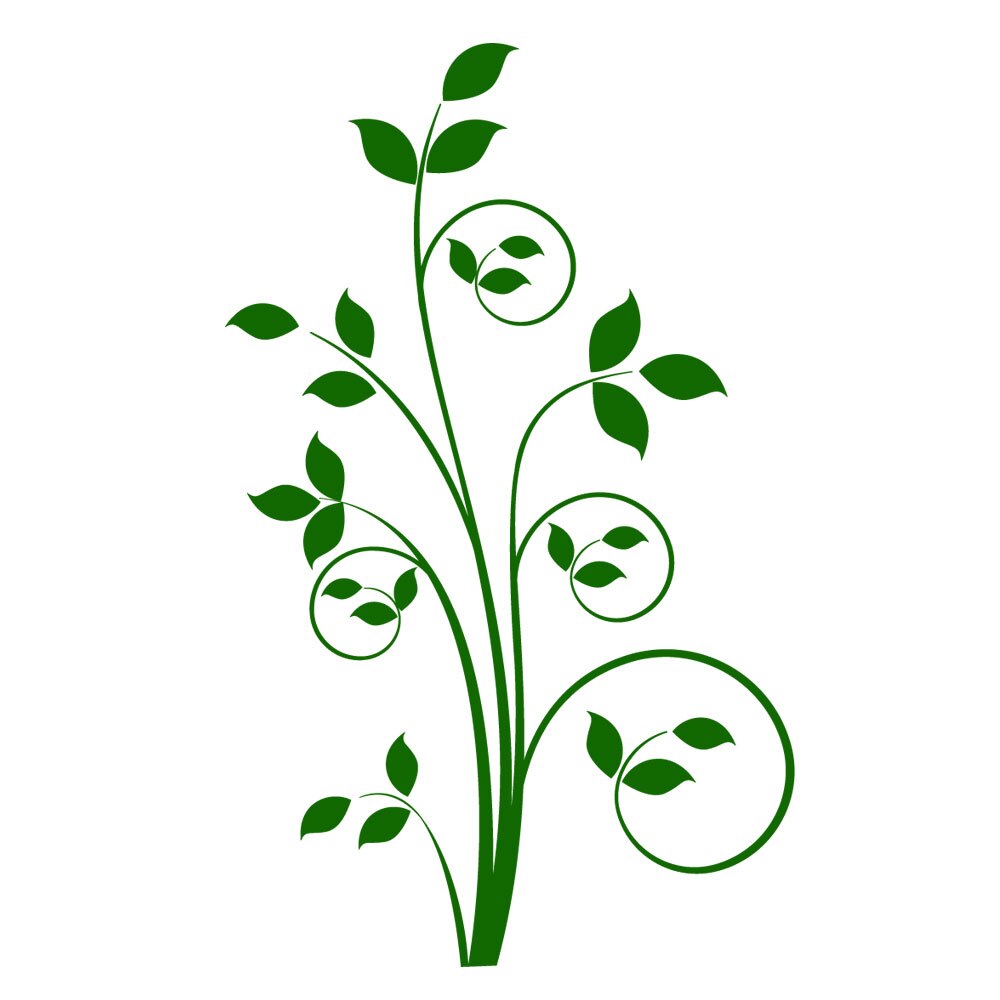 Sticker decorativ Vegetale - Verde Inchis 60c98 cm - BeeStick