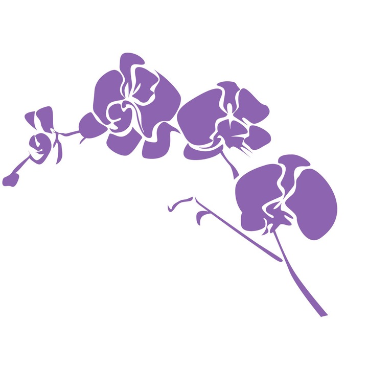 Sticker decorativ O Alta Orhidee - Lavanda 60x47 cm - BeeStick