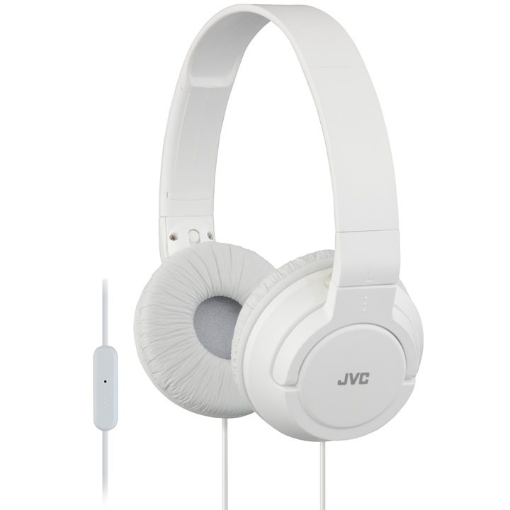 Аудио слушалки JVC HA-SR185-W, Тип DJ, Ултра леки, Телефонен контрол, Бели/White