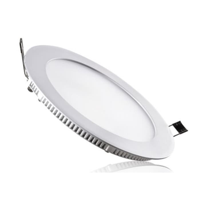 Бял LED панел за баня Este, 12W, 850 lm, студена светлина, вграждане в окачен таван