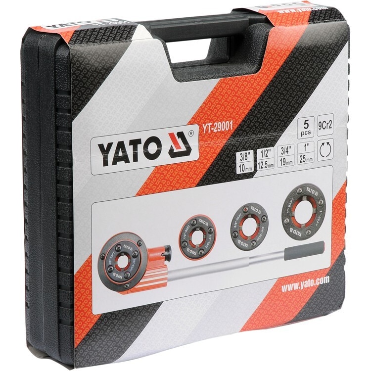 TaE品 Set scule pentru filetare tevi, Yato, sistem de clichet, 4 capete
