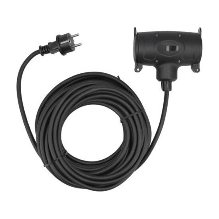 Prelungitor Yato 2G tip F 15m, IP44, 16A, negru