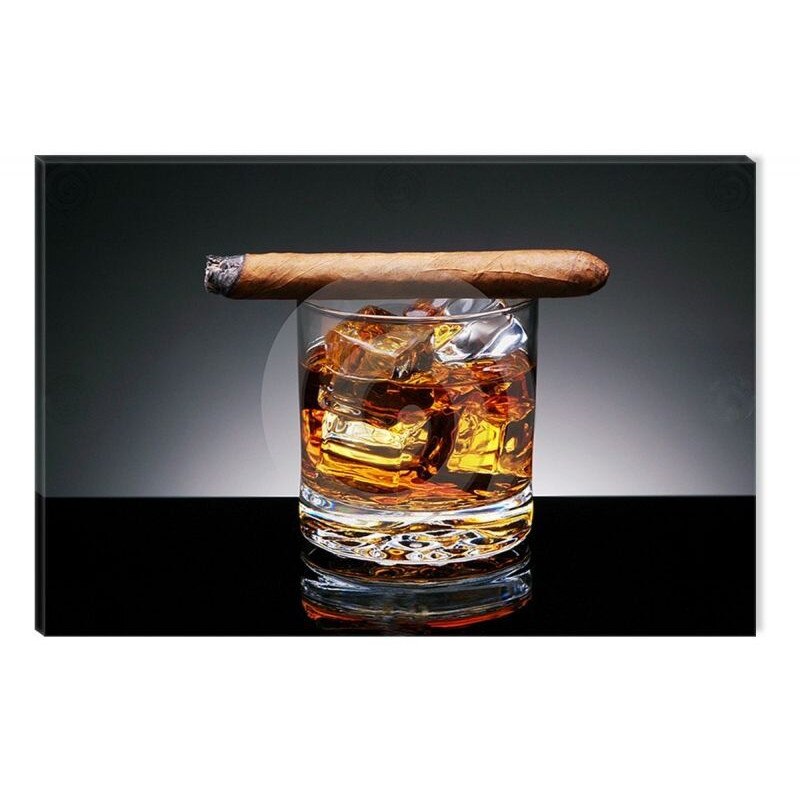 Tablou DualView Startonight Wiskey si Trabuc, luminos in intuneric, 40 x 60 cm