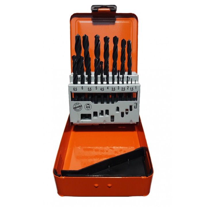 Set burghie metal elicoidale Projahn, HSS-R DIN 338 Typ N ECO, 1-10mm, 19 buc/set