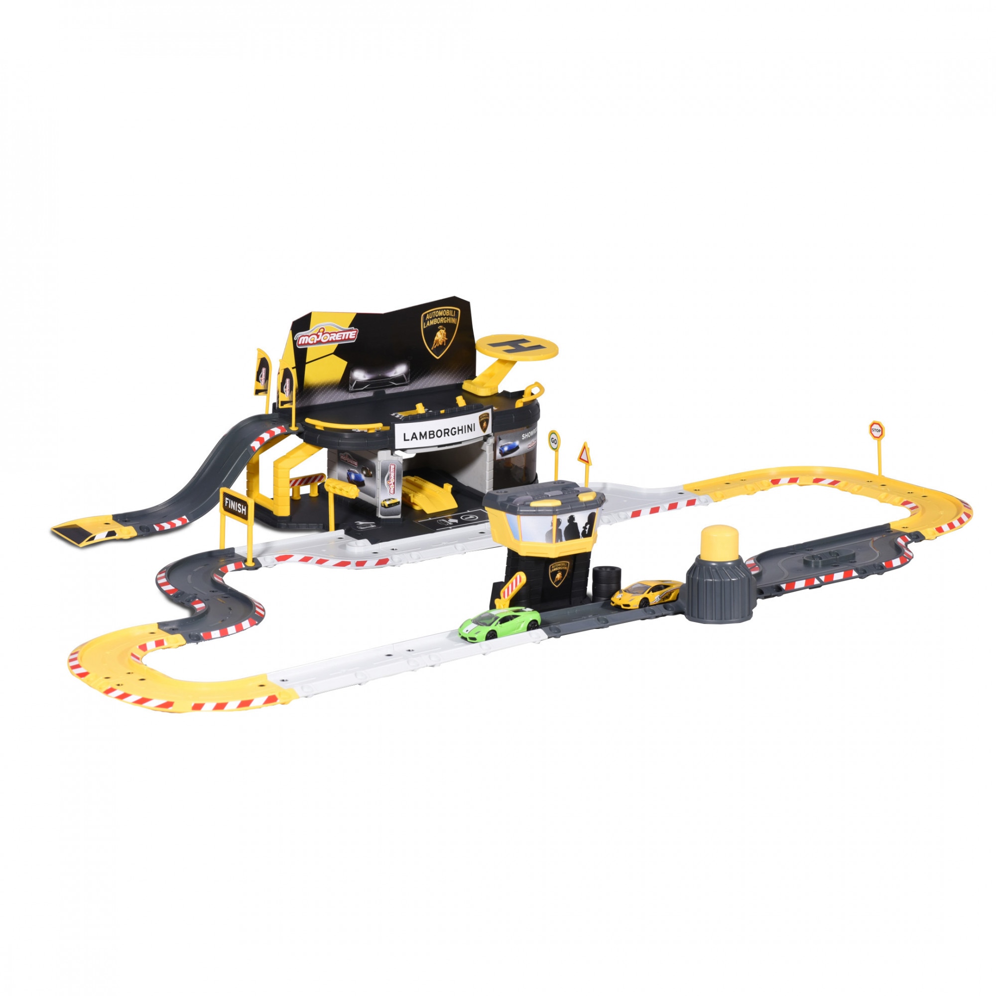 Set de joaca Majorette, Creatix Lamborghini Race cu 2 masinute