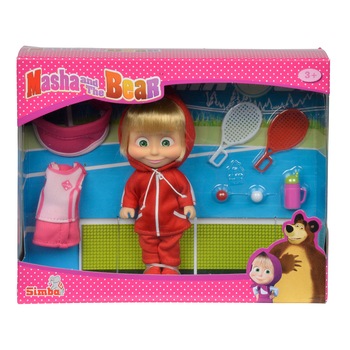 Set papusa Masha and the Bear, Tennis Set Set papusa Masha and the Bear, Tennis Set