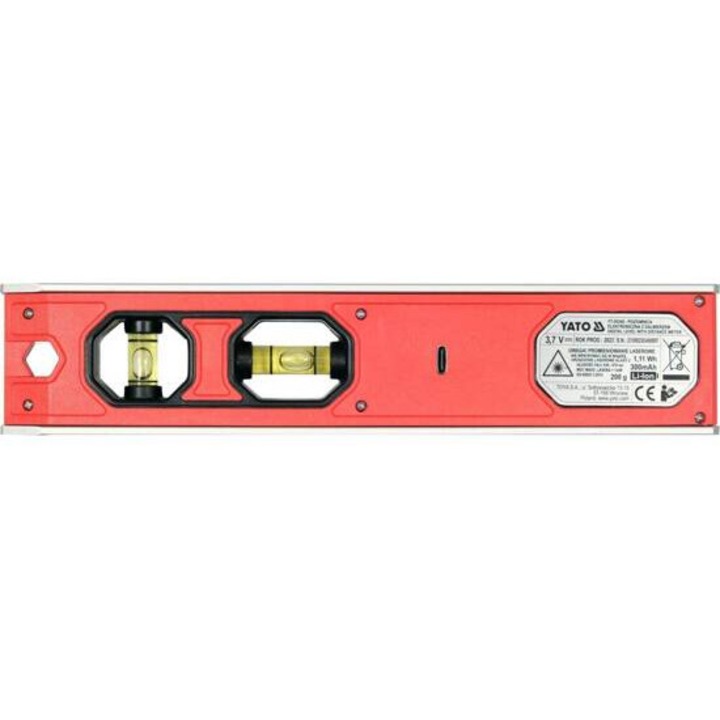 Nivela electronica torpedo Yato, 230mm, laser rosu, 3 magneti, 230x20x47mm