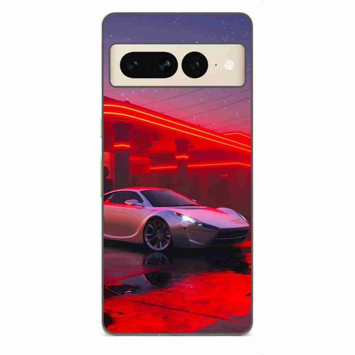 Husa compatibila cu Google Pixel 7 Pro Silicon Gel Tpu Model Future Car